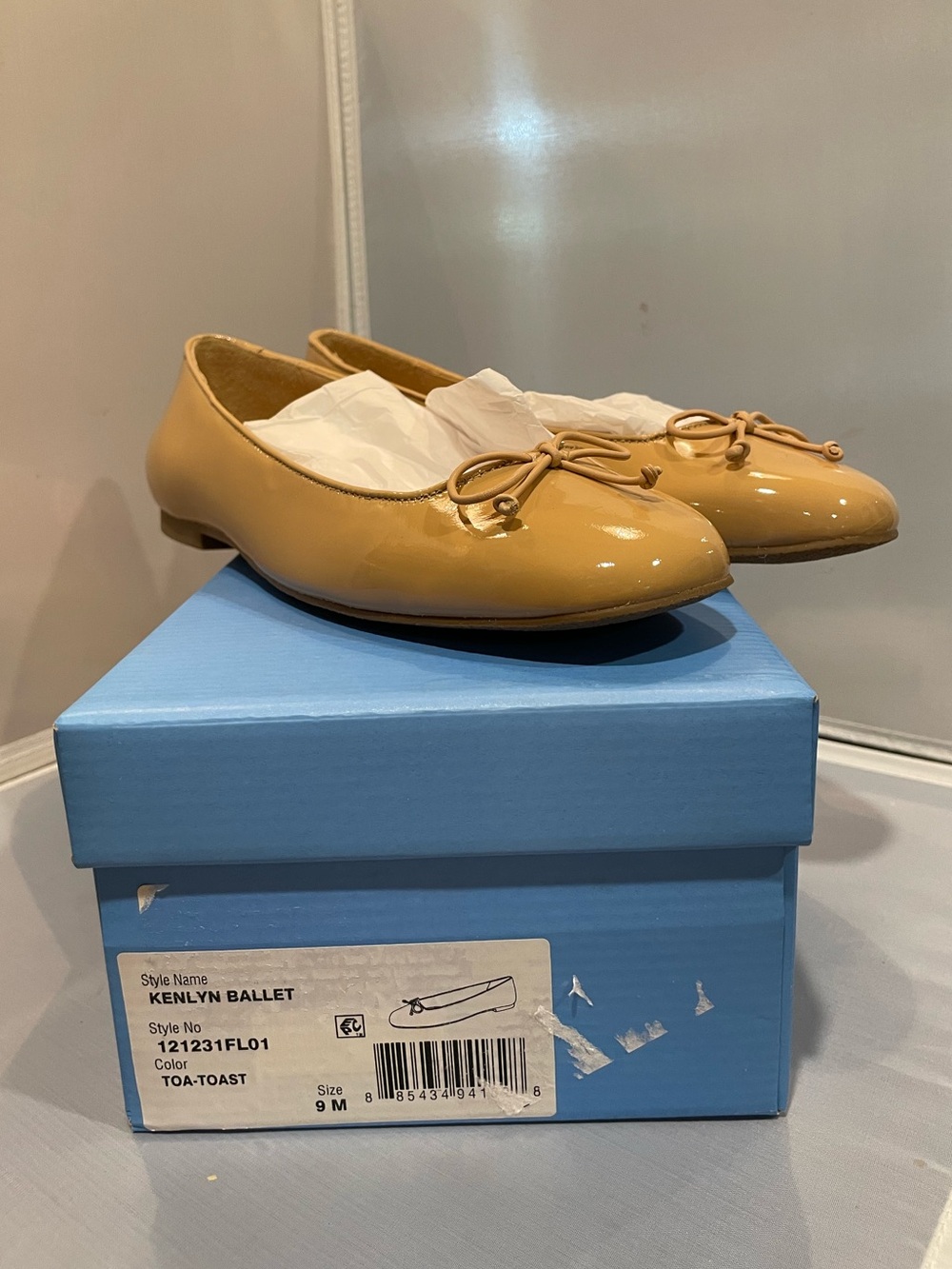 NIB Jack Roger’s Sz 9 Leather Toast Kenlyn Bow Flat Work Casual Shoes Ret $128!